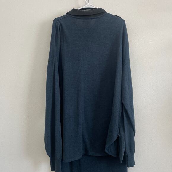 Vintage 90s Y2K Joan Vass Two Piece Skirt Outfit Polo Sweater Maxi Skirt Minimal - Picture 4 of 13